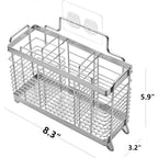 Wall-mount utensil organizer measuring 8.3 x 3.2 x 5.9 inches