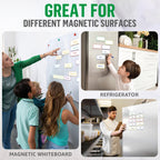 Colored-border magnetic labels used on whiteboards and refrigerators