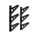 Pair of black Trifecta 3-level multi-use wall racks