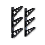 Pair of black Trifecta 3-level multi-use wall racks