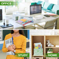 Mesh zipper pouches used in an office, for studying, and on home shelving