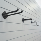 Simple Hooks mounted on a slatwall panel