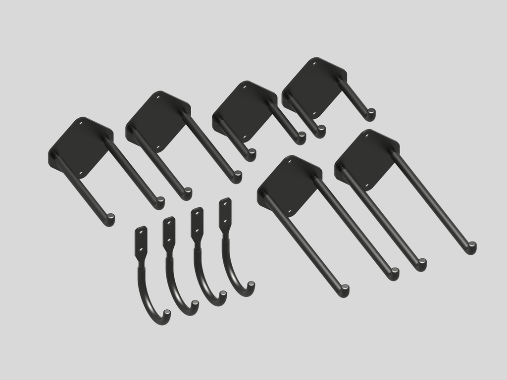 10-pack of black Simple Hooks storage hooks