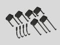 10-pack of black Simple Hooks storage hooks