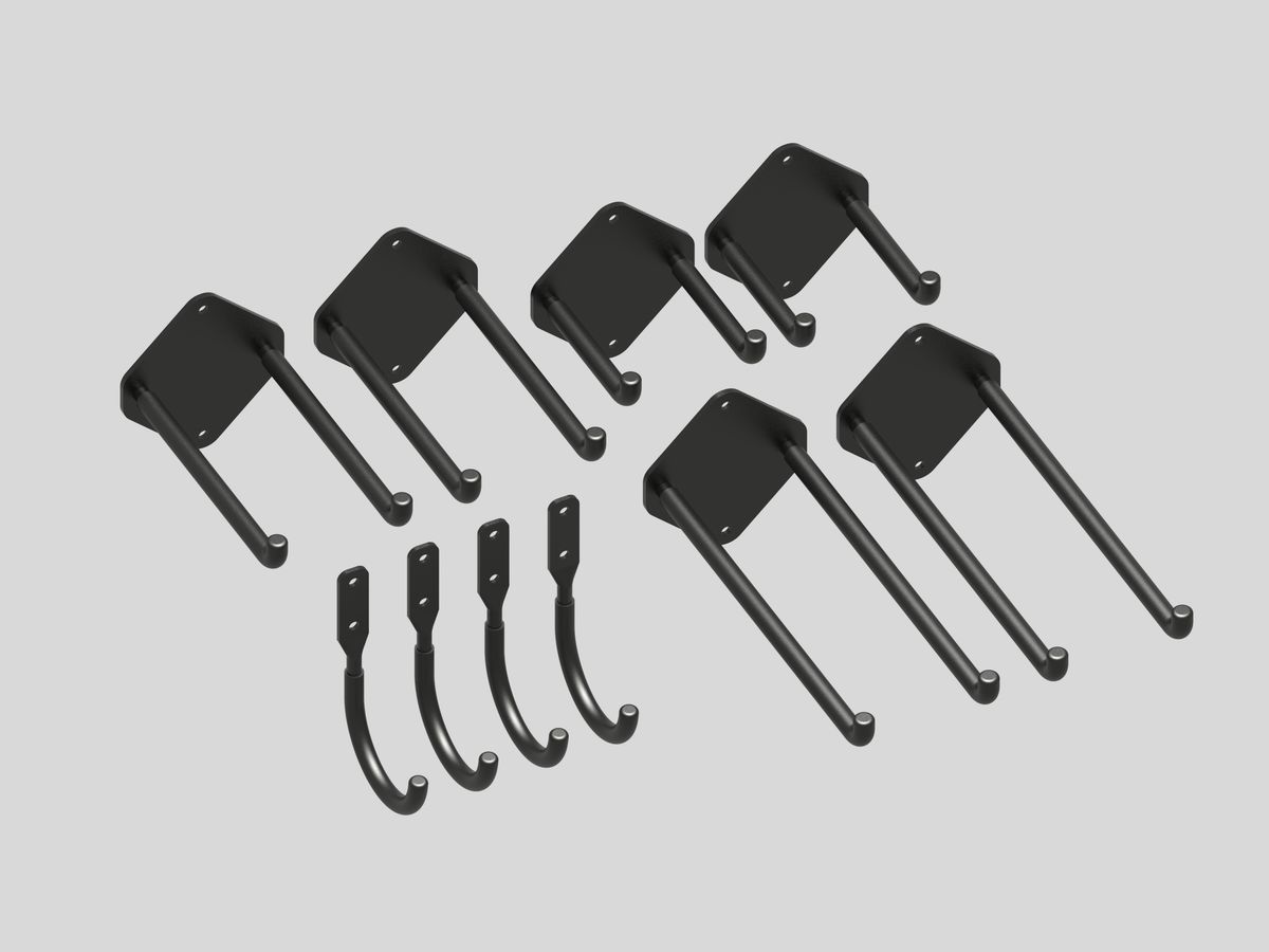 10-pack of black Simple Hooks storage hooks