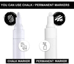 Chalk marker and permanent marker writing options for reusable black basket labels