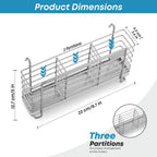 Utensil drying rack dimensions: 8.7 x 2.6 x 5 inches