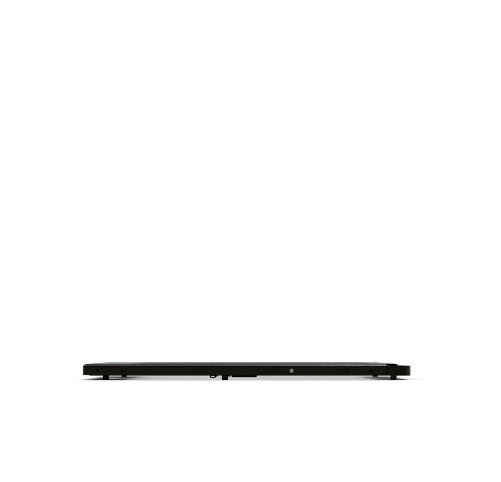 Bike stand folded flat, side view