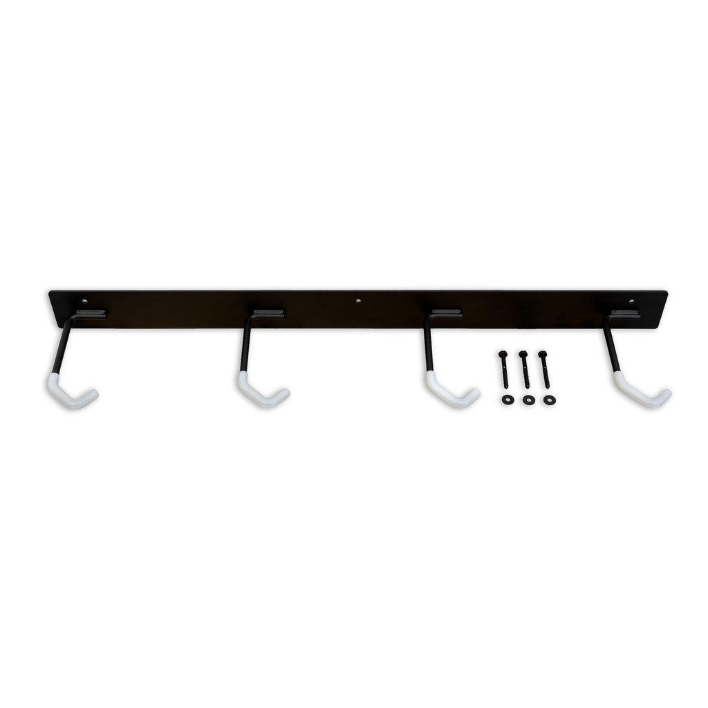 Blackstone 4-bike rail with hooks and included mounting hardware