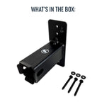 What's in the box: 2-inch hitch wall mount with three mounting screws and washers