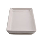 Cream speckled stoneware tray, top view
