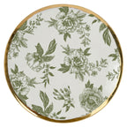 Top of the green Delft trinket box lid with gold rim