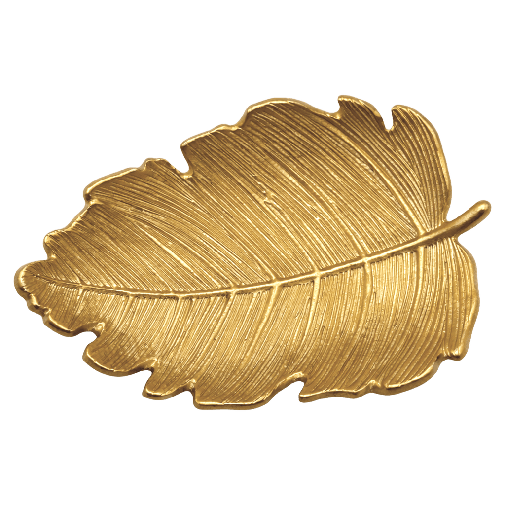 Gold-tone leaf-shaped accessory dish