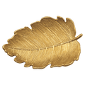 Gold-tone leaf-shaped accessory dish