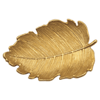 Gold-tone leaf-shaped accessory dish