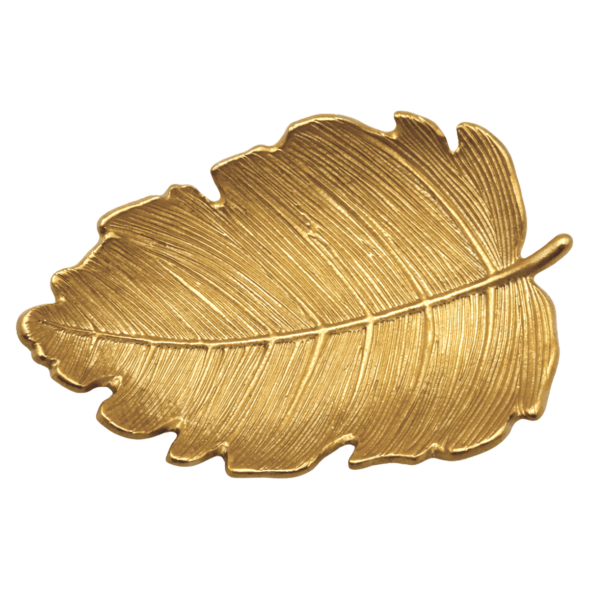 Gold-tone leaf-shaped accessory dish