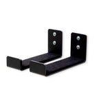 Pair of large mineral-finish minimalist wall hooks
