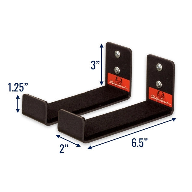 Large minimalist wall hook dimensions: 6.5 in long, 3 in tall, 2 in wide, 1.25 in lip