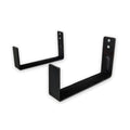 Pair of black 11 x 6 inch minimalist wall hooks