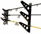 Fishing rods stored across the Trifecta racks