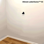 Ultimate LadderStacker kit mount on an empty wall
