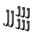 Set of eight black Bristol shelf hooks
