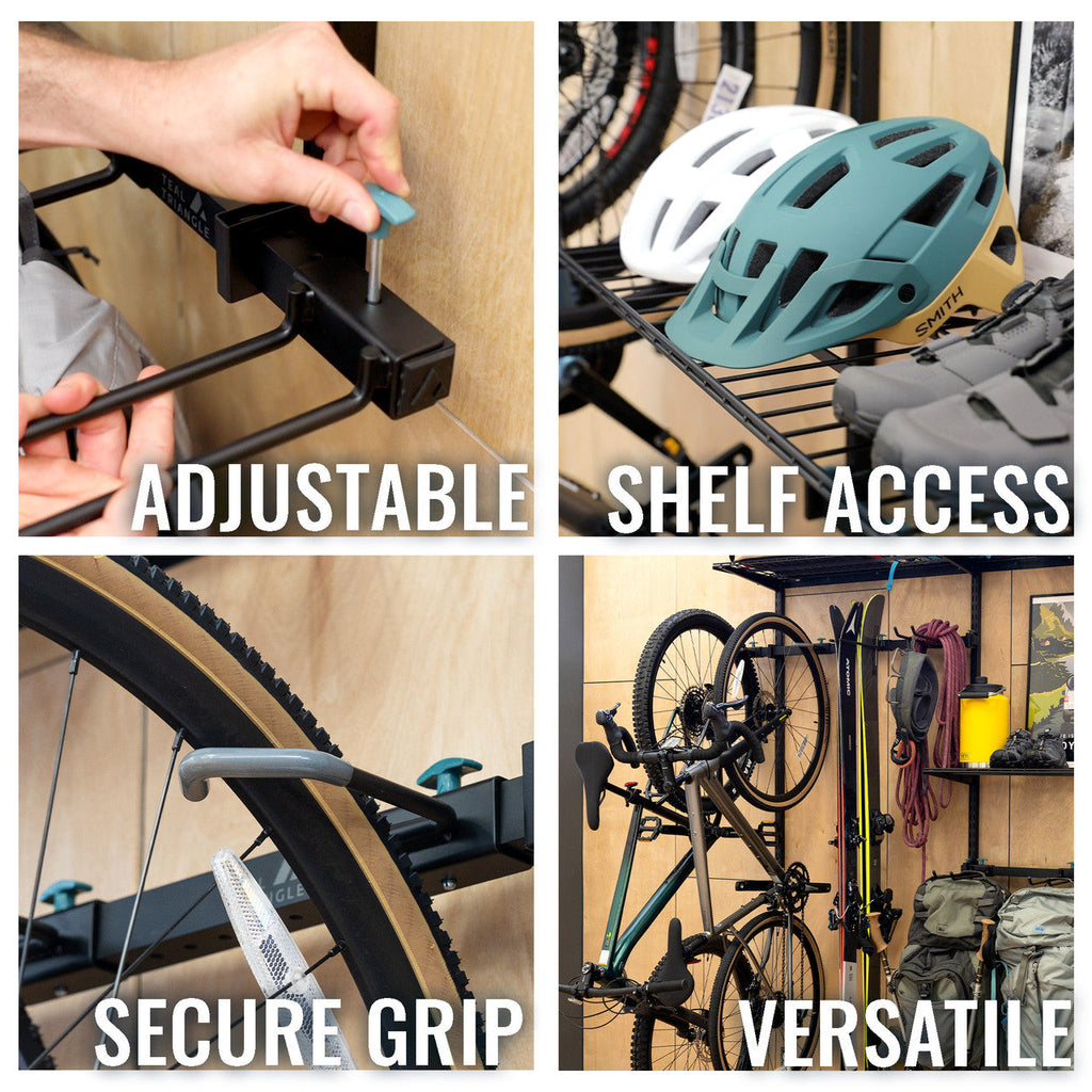 G-Adventure Pro features: adjustable, shelf access, secure grip, versatile
