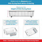 Diagram showing outside and inside placement on dish racks based on rack height