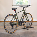 Bike standing upright in the CycleStand floor stand