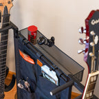 Close-up of the rack storage pouch and top basket