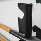 Close-up of a tool handle resting in the organizer slot