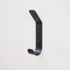 Close-up of a single black Crozet wall hook