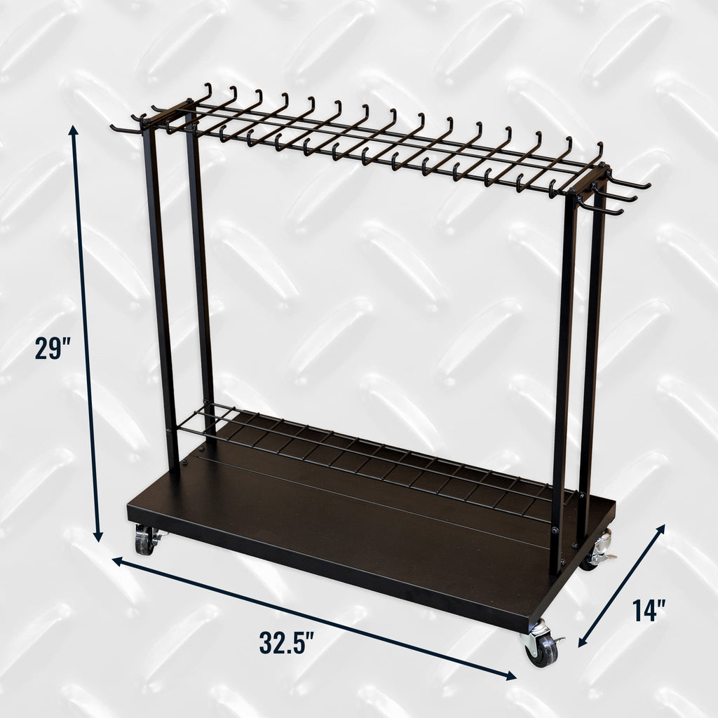 Shovel Shuttle dimensions: 32.5 in long, 14 in wide, 29 in tall