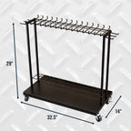 Shovel Shuttle dimensions: 32.5 in long, 14 in wide, 29 in tall