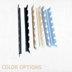 Garden tool rack color options: black, natural wood, white and blue