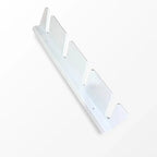 White wall-mounted ski rack rail