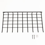 Black wire garden tool shelf with included mounting screws and anchors